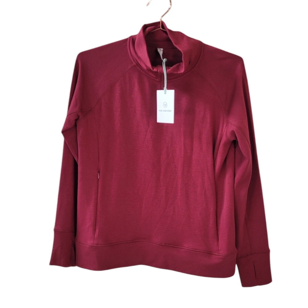 WE WANDER WanderSoft Quarter Zip Pullover Sweatshirt Size L